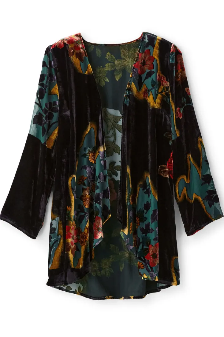 Online Soft Surroundings Aaliyah Floral Velvet Topper SecretGardenBurnout