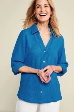 Hot Soft Surroundings Addison Gauze Big Shirt