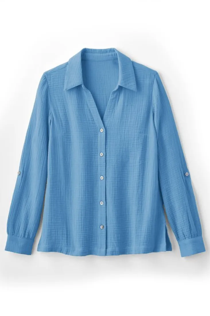 Hot Soft Surroundings Addison Gauze Big Shirt