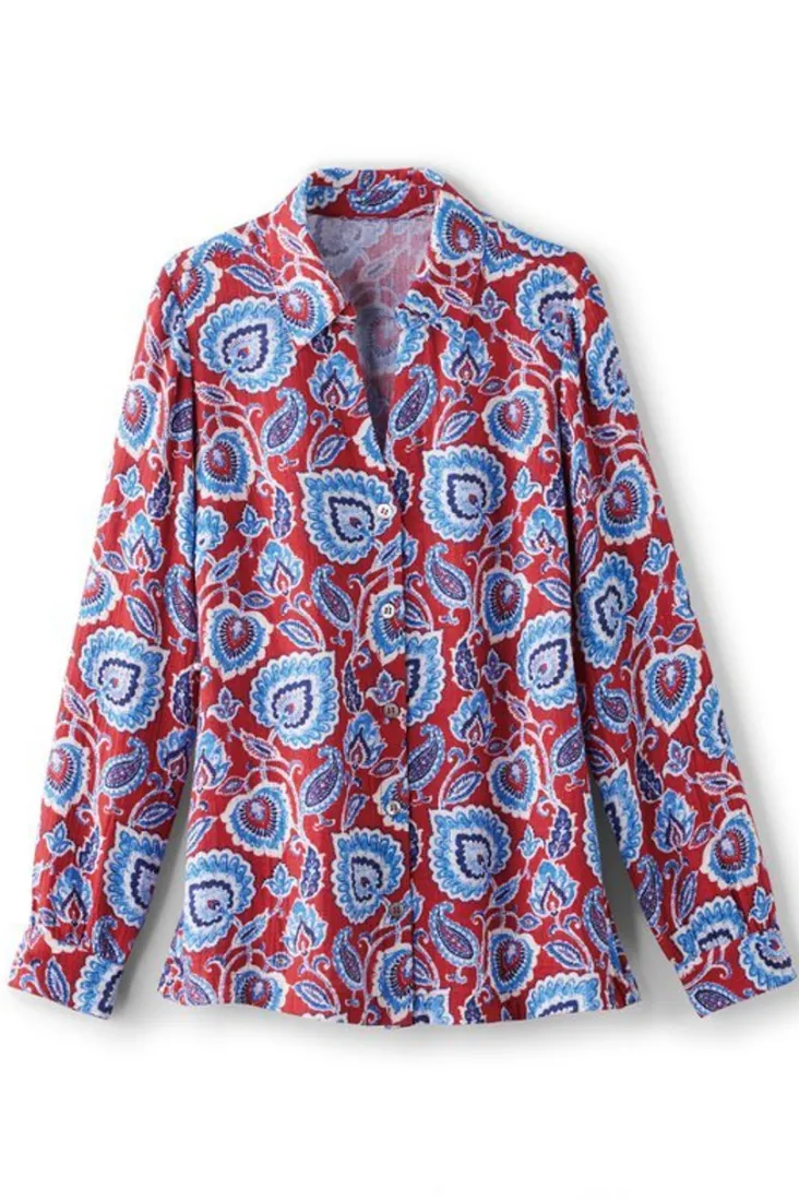 Hot Soft Surroundings Addison Gauze Big Shirt