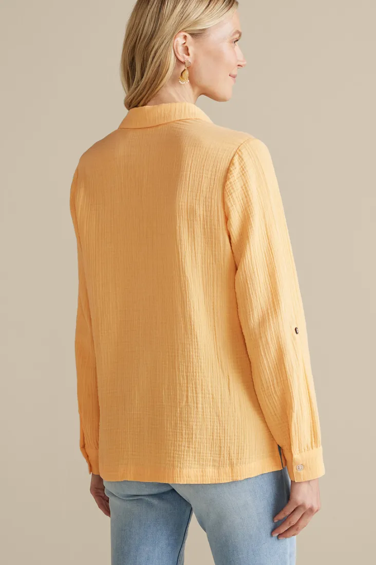 Hot Soft Surroundings Addison Gauze Big Shirt