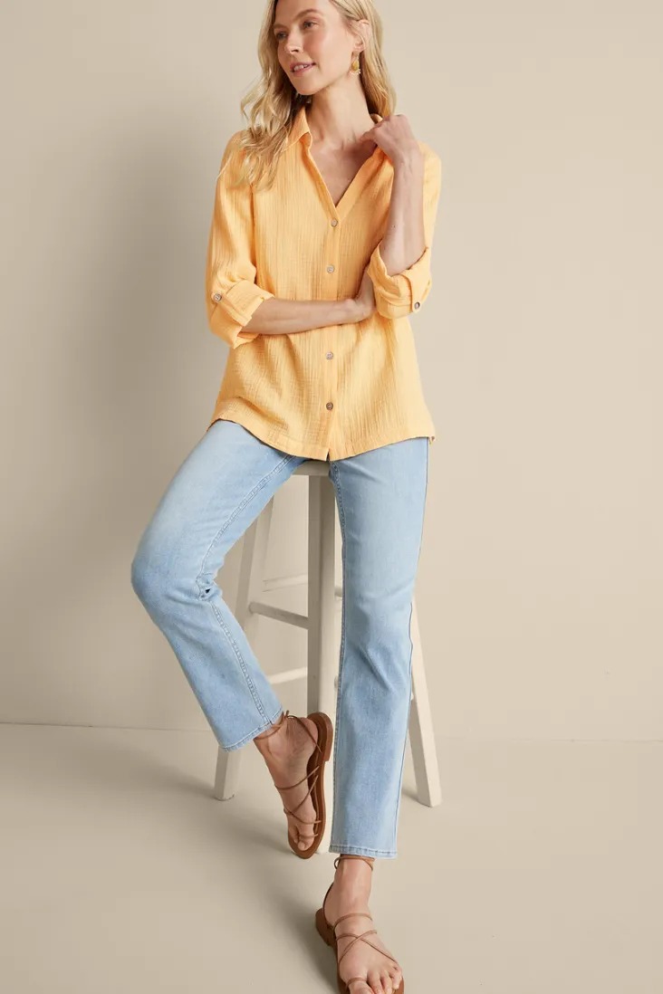 Hot Soft Surroundings Addison Gauze Big Shirt