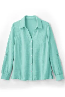 Hot Soft Surroundings Addison Gauze Big Shirt
