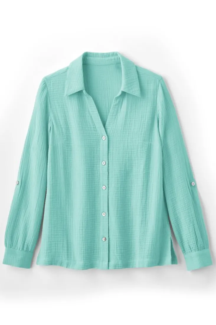 Hot Soft Surroundings Addison Gauze Big Shirt