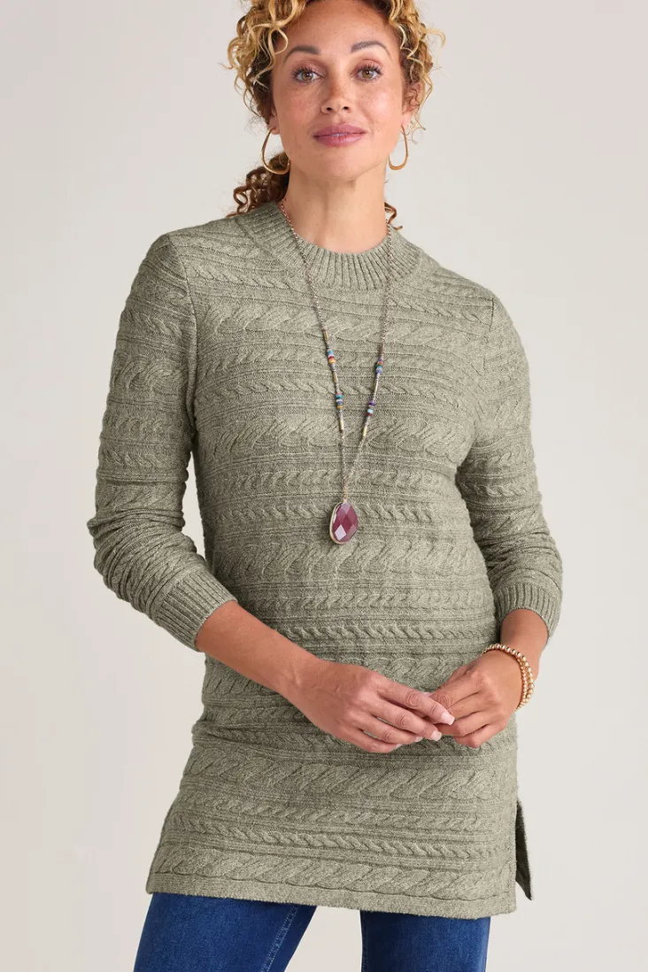 Sale Soft Surroundings Alena Cable Sweater Tunic