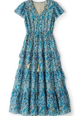 Soft Surroundings Aleyah Maxi Dress PaisleyIkatOvercast