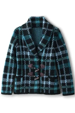Best Soft Surroundings Alpine Plaid Sweater Coat NaturallyFallPlaid