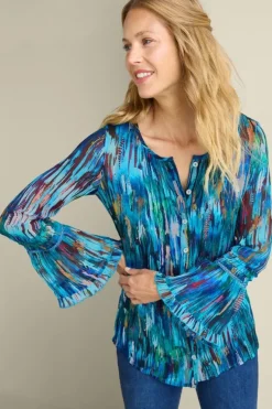 Online Soft Surroundings Amelie Top BlueAbstract