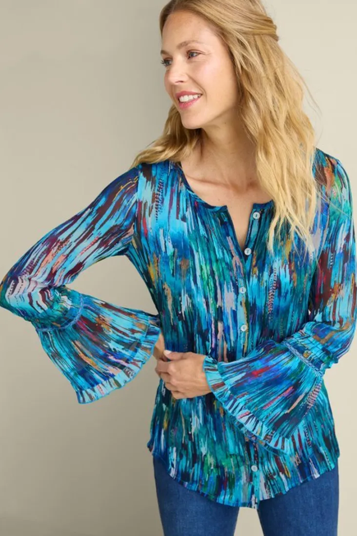 Online Soft Surroundings Amelie Top BlueAbstract