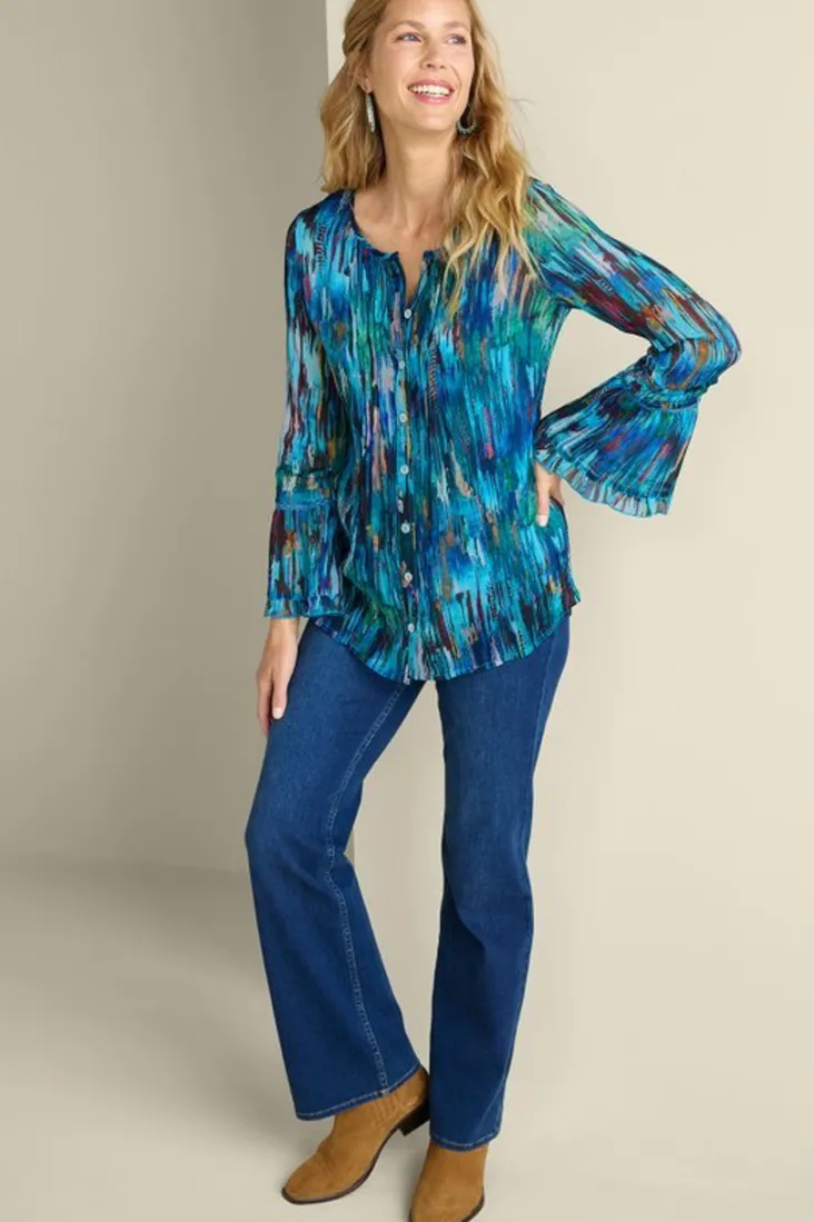 Online Soft Surroundings Amelie Top BlueAbstract