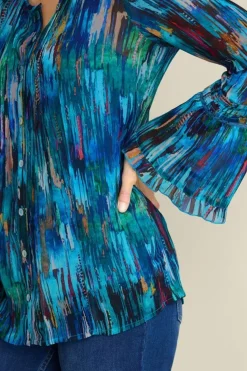 Online Soft Surroundings Amelie Top BlueAbstract