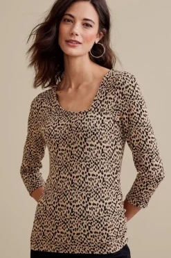 Discount Soft Surroundings Anesha Top Leopard