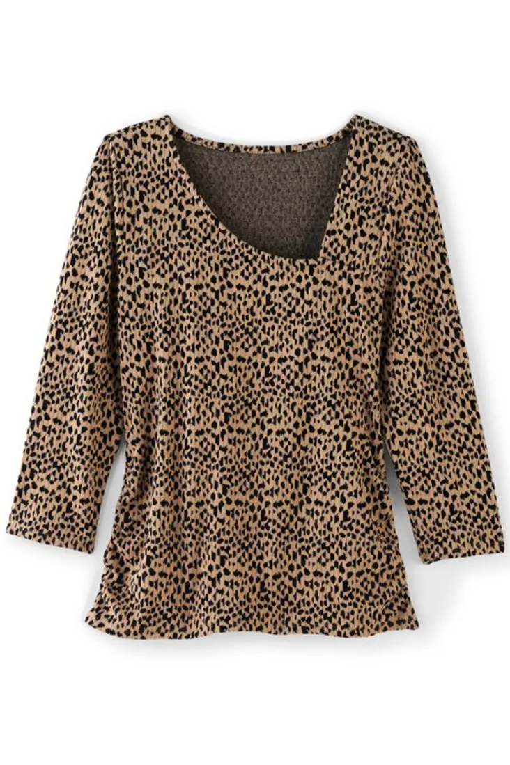 Discount Soft Surroundings Anesha Top Leopard