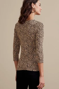 Discount Soft Surroundings Anesha Top Leopard