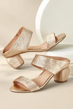 Best Soft Surroundings Antelope Amelia Textured Sandal Gold