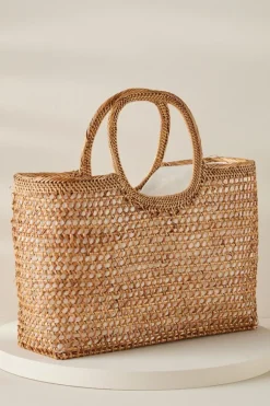Soft Surroundings April Woven Bag Tan