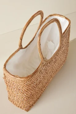 Soft Surroundings April Woven Bag Tan