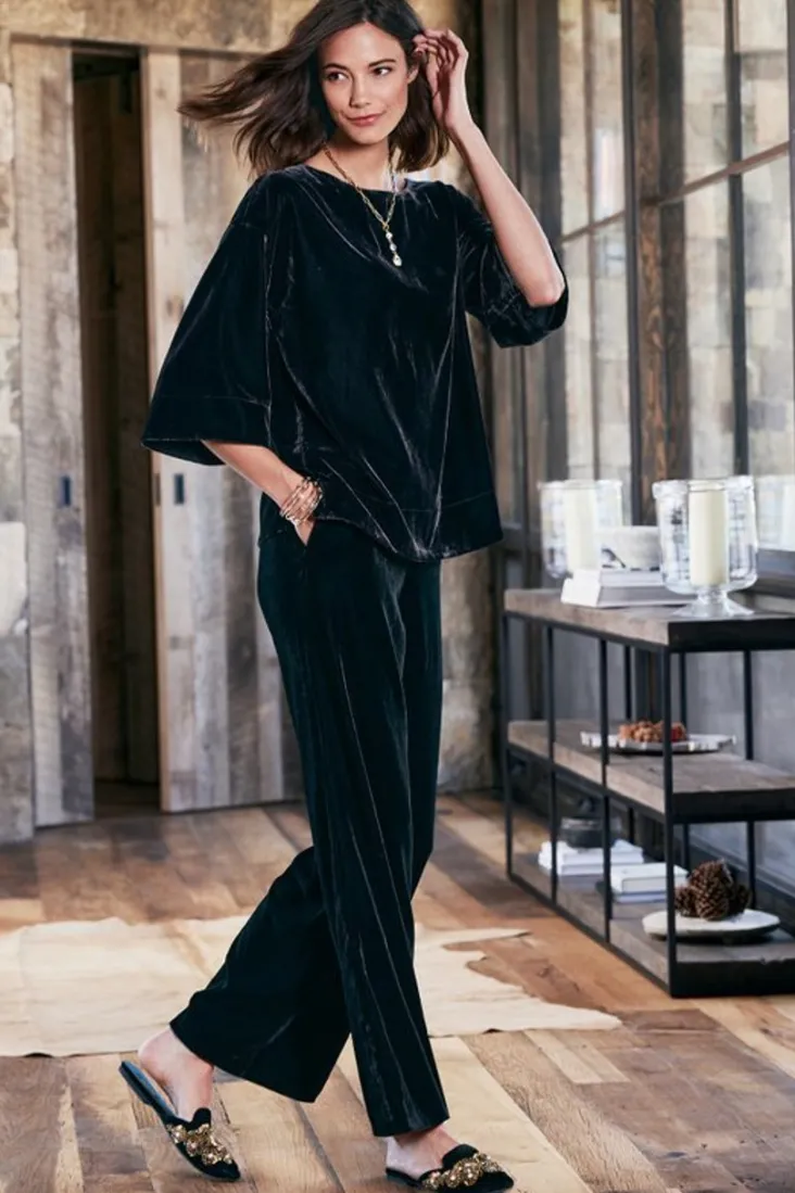Hot Soft Surroundings Aria Velvet Top