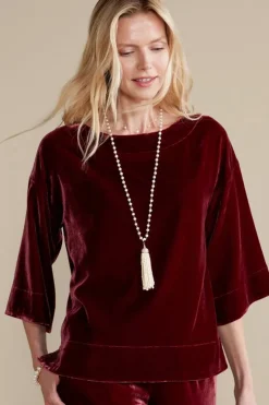 Hot Soft Surroundings Aria Velvet Top