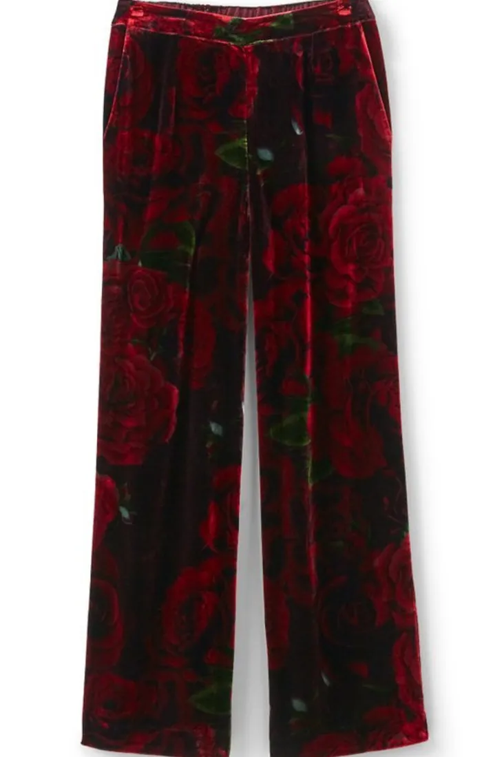 New Soft Surroundings Aria Velvet Wide Leg Pants