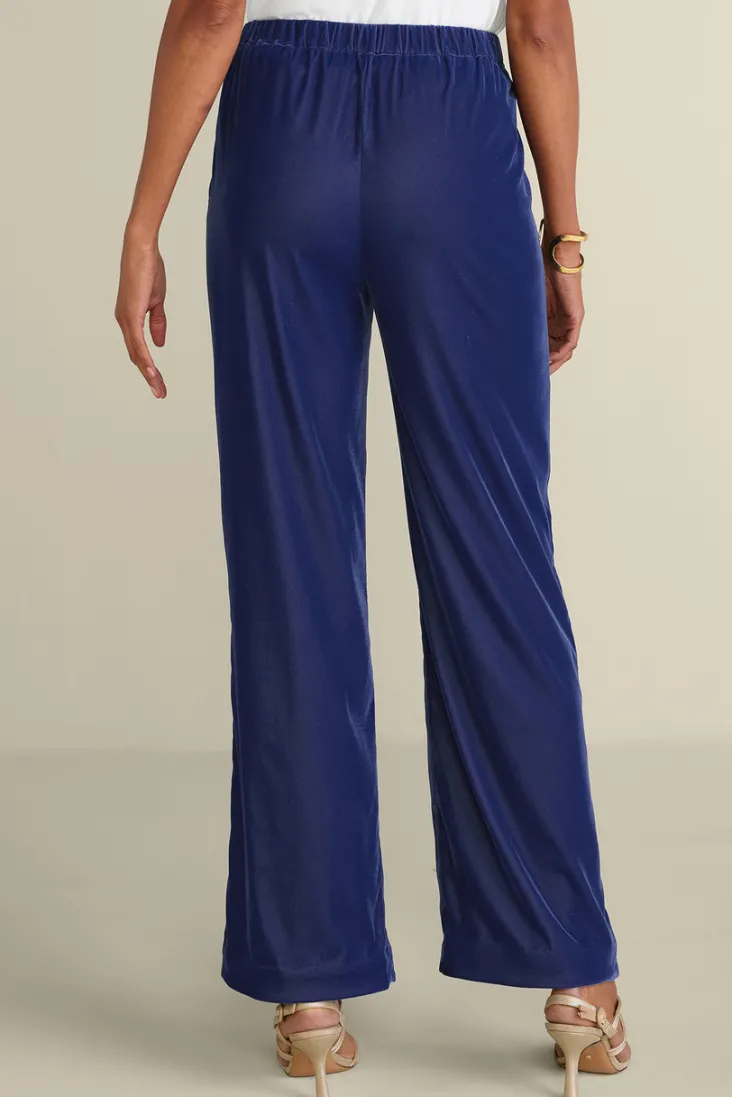 New Soft Surroundings Aria Velvet Wide Leg Pants