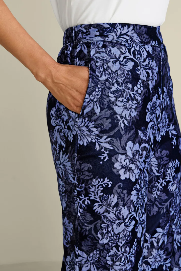 New Soft Surroundings Aria Velvet Wide Leg Pants
