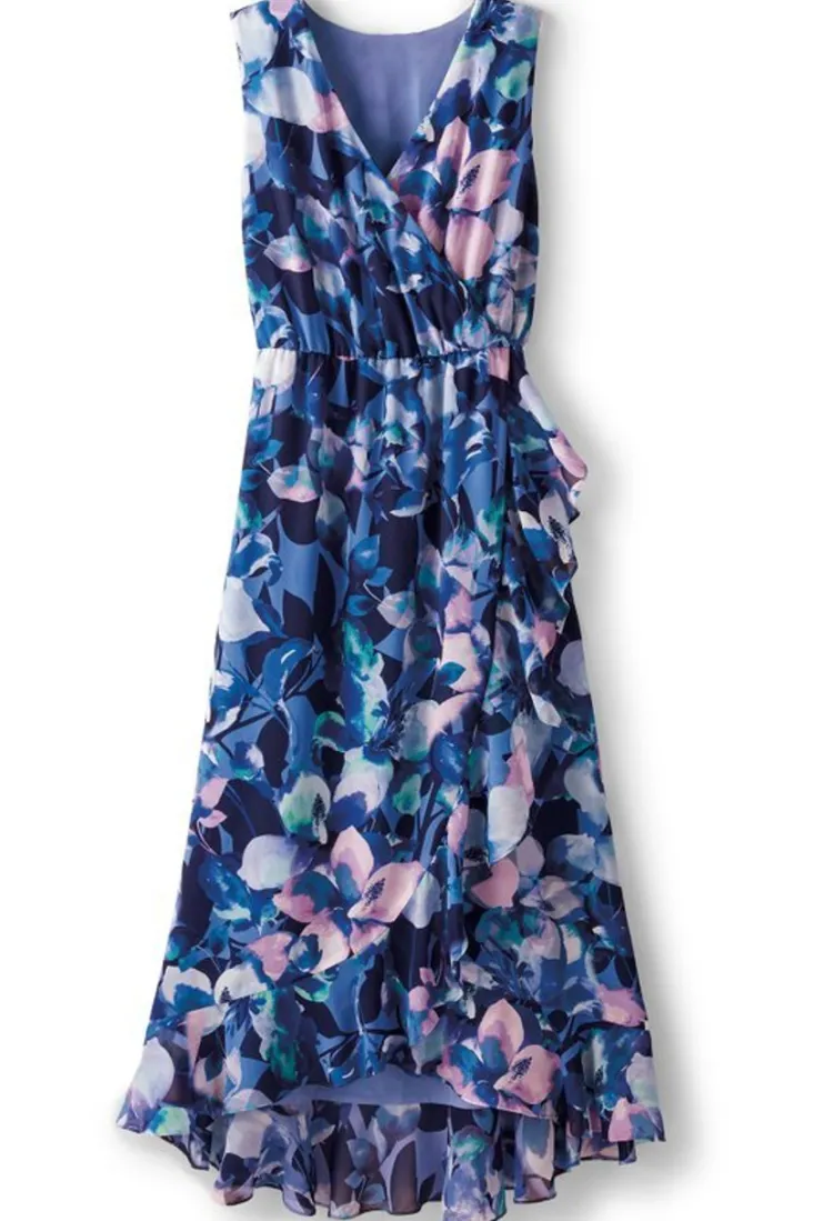 New Soft Surroundings Ashlyn Maxi Dress PurpleFloral