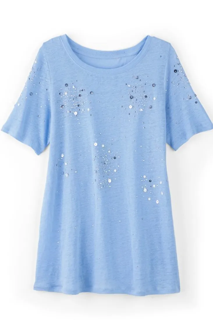 Hot Soft Surroundings Astra Linen Tee