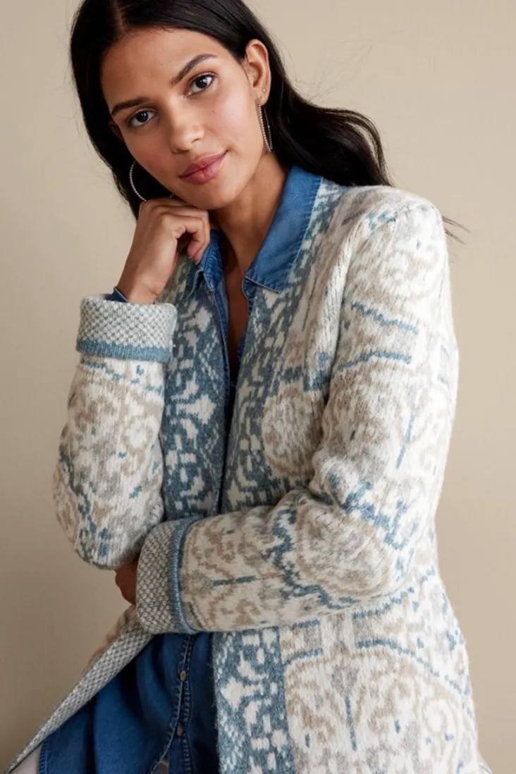 Hot Soft Surroundings Barra Cardigan MedallionMulti