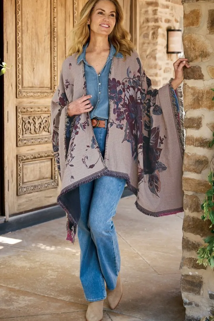 Online Soft Surroundings Beatrix Floral Wrap MidnightMulti