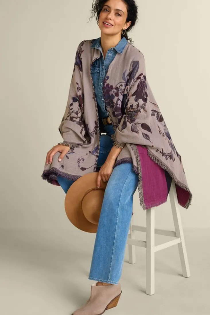 Online Soft Surroundings Beatrix Floral Wrap MidnightMulti