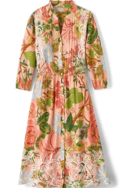 Outlet Soft Surroundings Bellicia Embroidered Midi Dress MultiFloral