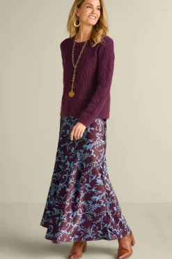 Online Soft Surroundings Blaise Satin Skirt