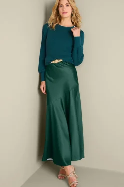 Online Soft Surroundings Blaise Satin Skirt