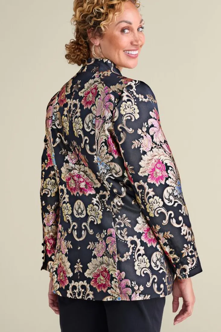 Outlet Soft Surroundings Branca Jacquard Jacket RoseBaroqueJacquard