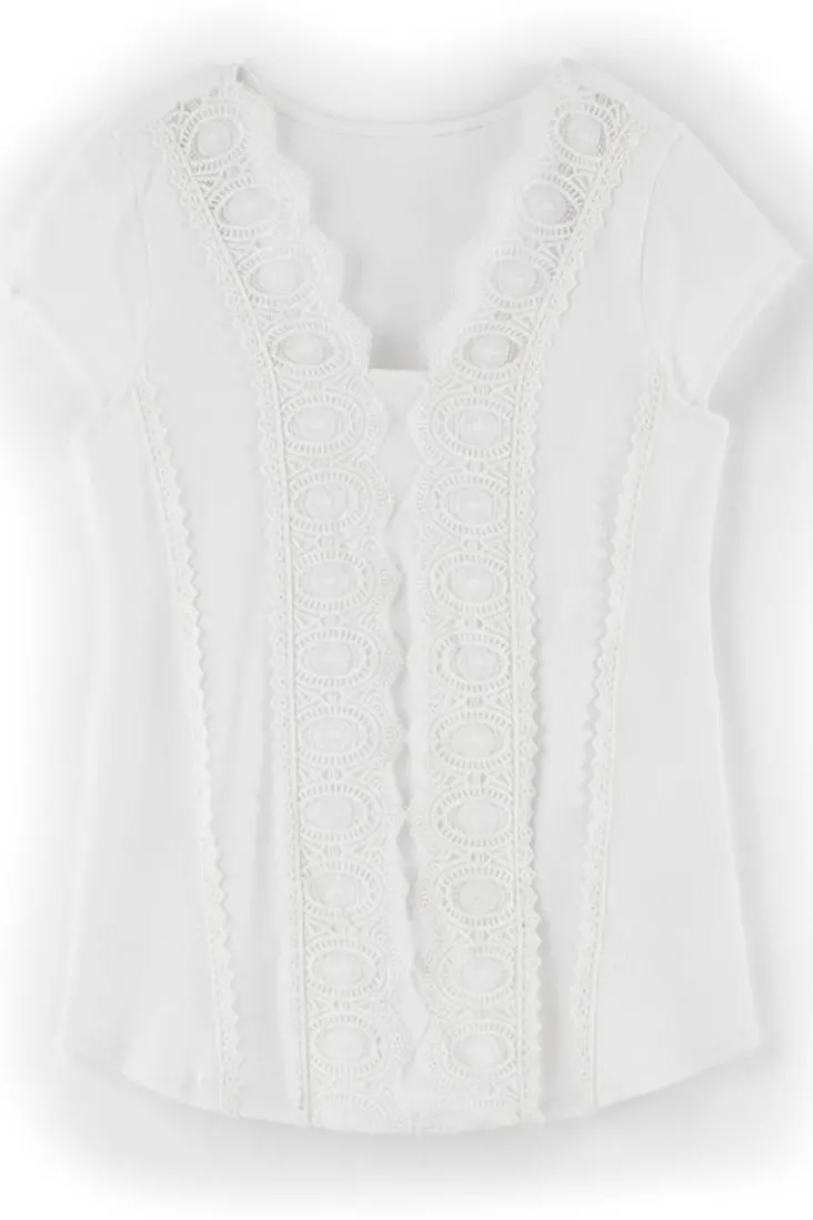 New Soft Surroundings Breelyn Top I White