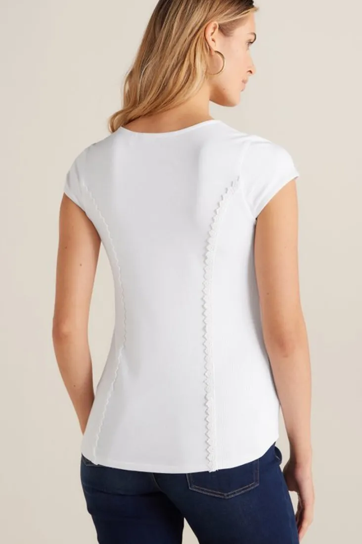 New Soft Surroundings Breelyn Top I White