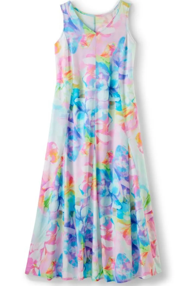 Soft Surroundings Brenda Maxi Dress PainterlyMultiFloral