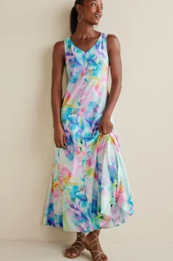 Soft Surroundings Brenda Maxi Dress PainterlyMultiFloral