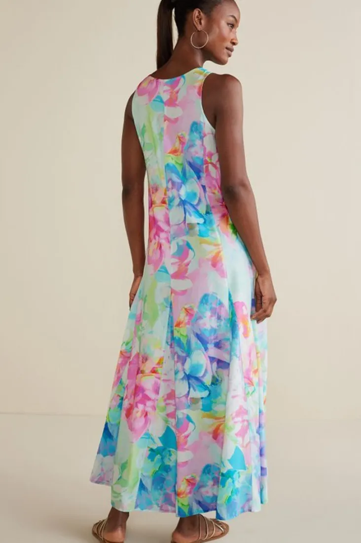 Soft Surroundings Brenda Maxi Dress PainterlyMultiFloral