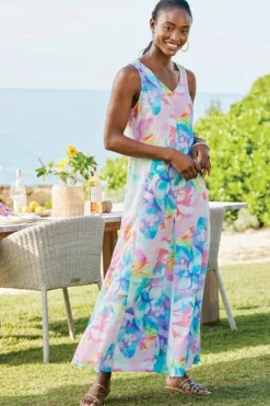 Soft Surroundings Brenda Maxi Dress PainterlyMultiFloral