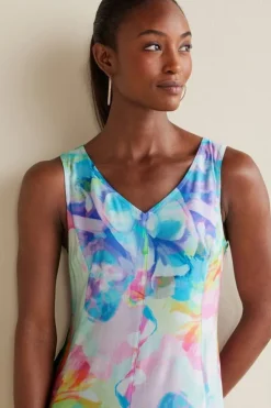 Soft Surroundings Brenda Maxi Dress PainterlyMultiFloral