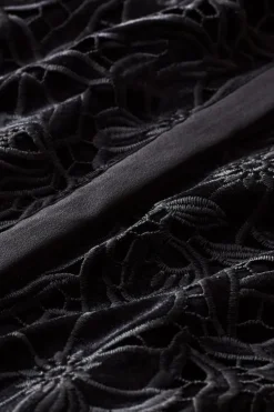 Best Soft Surroundings Candace Velvet Lace Tunic Black