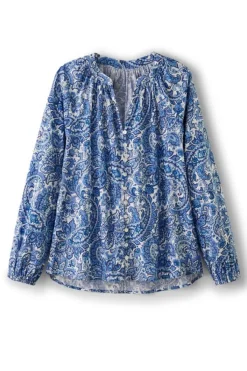 Discount Soft Surroundings Celia Top SpringPaisleyChambray