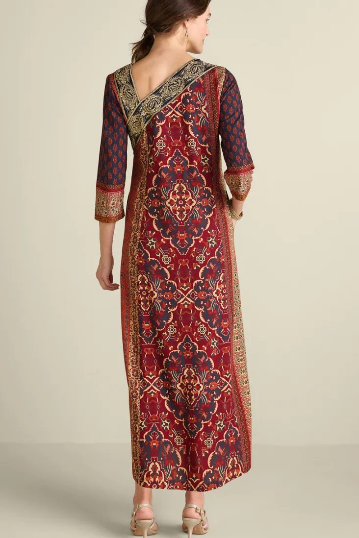 Soft Surroundings Cindra Maxi Dress AutumnalPatchwork