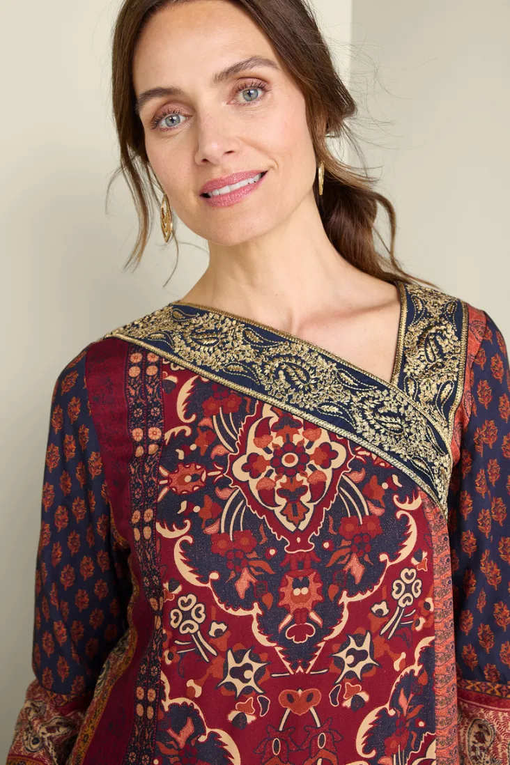 Soft Surroundings Cindra Maxi Dress AutumnalPatchwork