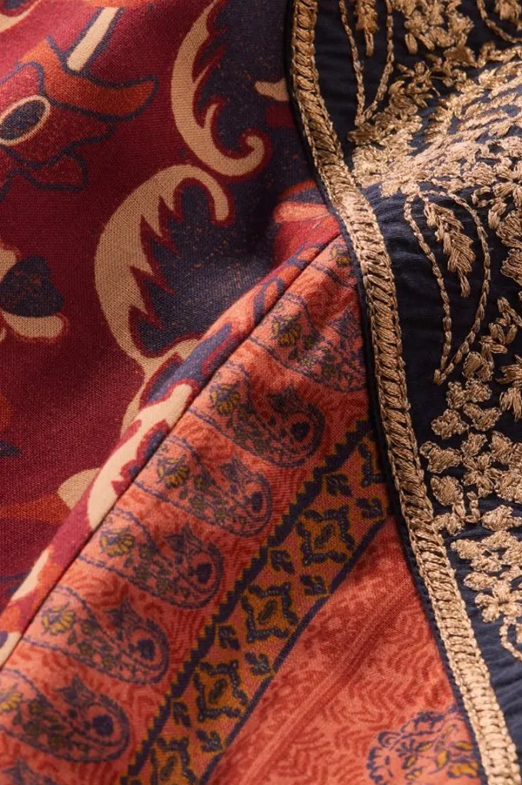 Soft Surroundings Cindra Maxi Dress AutumnalPatchwork