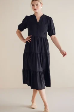 Soft Surroundings Claudia Midi Dress Black