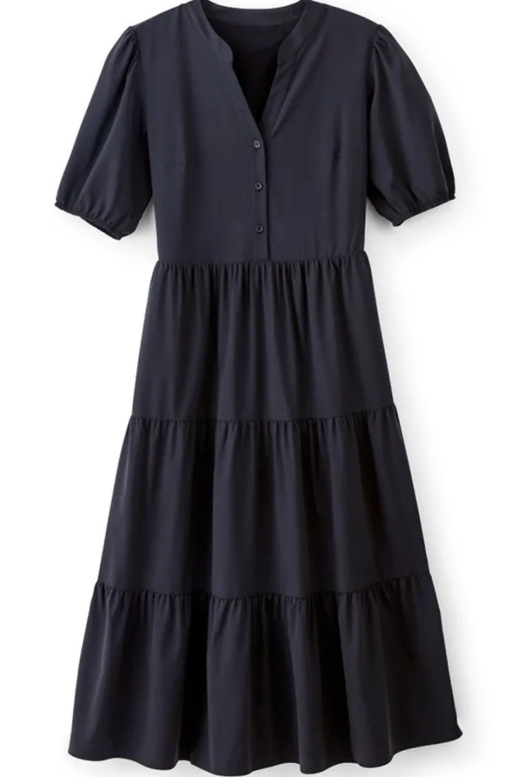 Soft Surroundings Claudia Midi Dress Black
