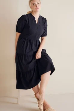 Soft Surroundings Claudia Midi Dress Black